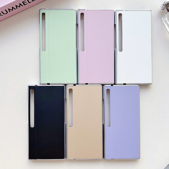 For Huawei Mate Xs 2 Morandi Pearlescent Paint Shockproof Phone Case(White)