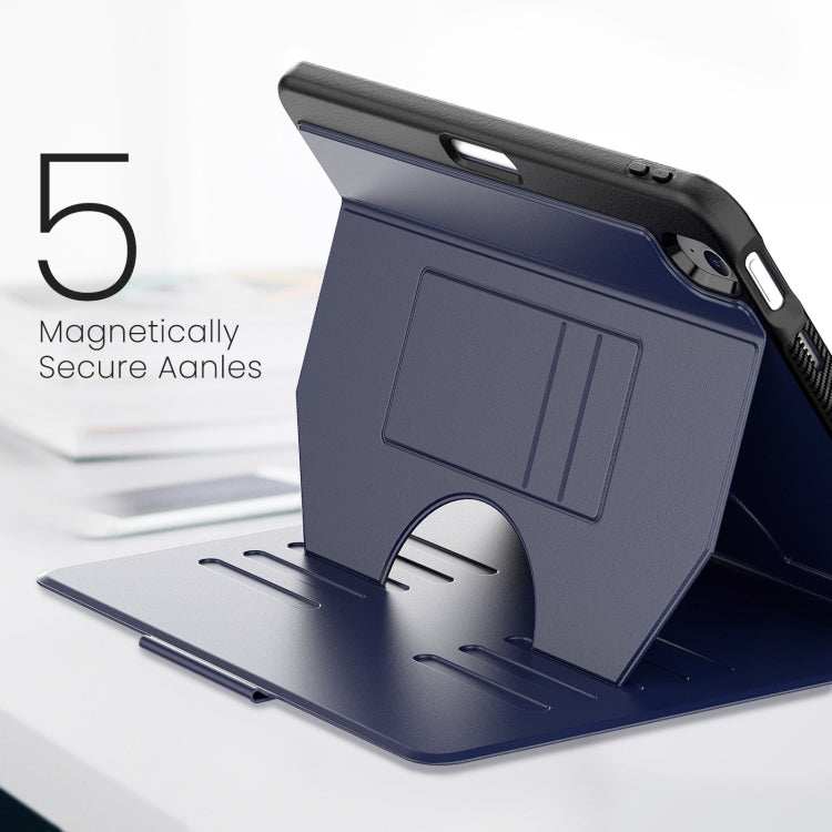 For iPad Air 11 2024 Notebook Magnetic Leather Tablet Case(Navy Blue)