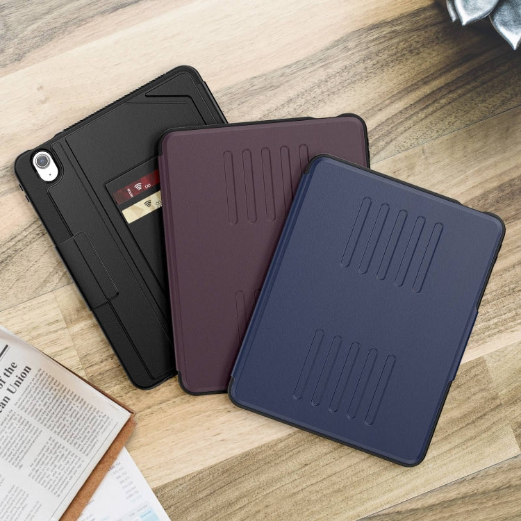 For iPad Air 11 2024 Notebook Magnetic Leather Tablet Case(Navy Blue)