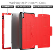 For iPad Air 11 2024 Notebook Magnetic Leather Tablet Case(Red)
