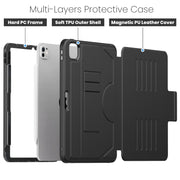 For iPad Pro 11 2024 Notebook Magnetic Leather Tablet Case(Black)
