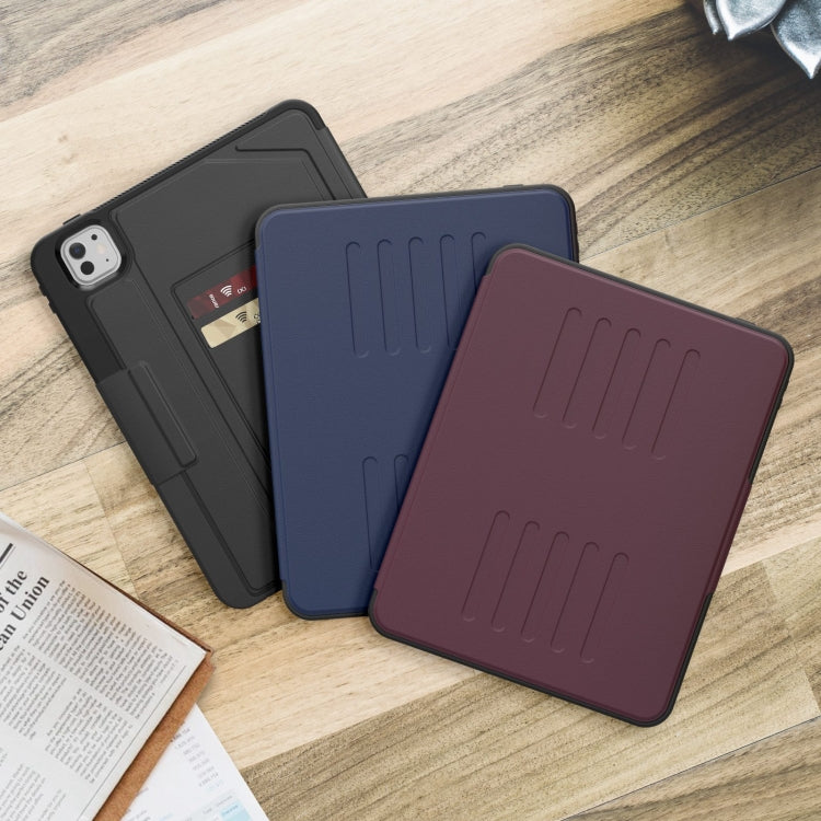 For iPad Pro 11 2024 Notebook Magnetic Leather Tablet Case(Purple)