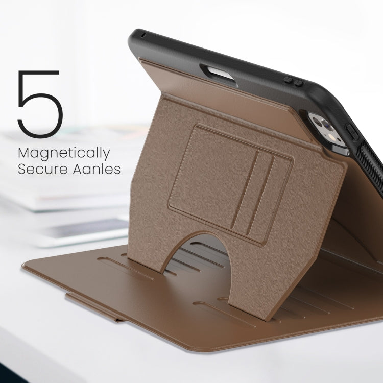 For iPad Pro 11 2024 Notebook Magnetic Leather Tablet Case(Brown)