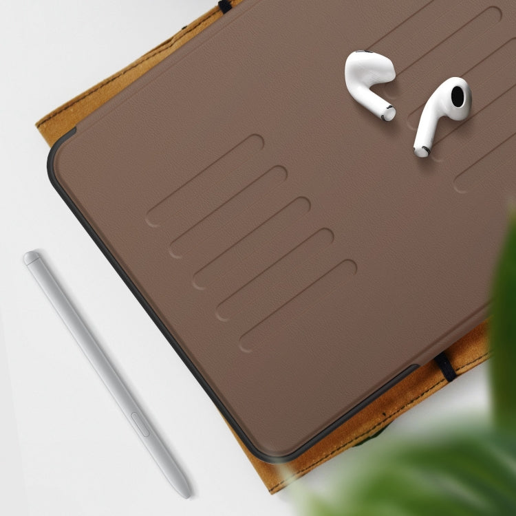 For iPad Pro 11 2024 Notebook Magnetic Leather Tablet Case(Brown)