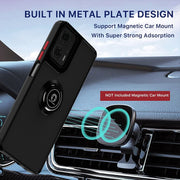 For Motorola Moto G24 / G04 Q Shadow 1 Series TPU + PC Phone Case with Ring(Yellow)