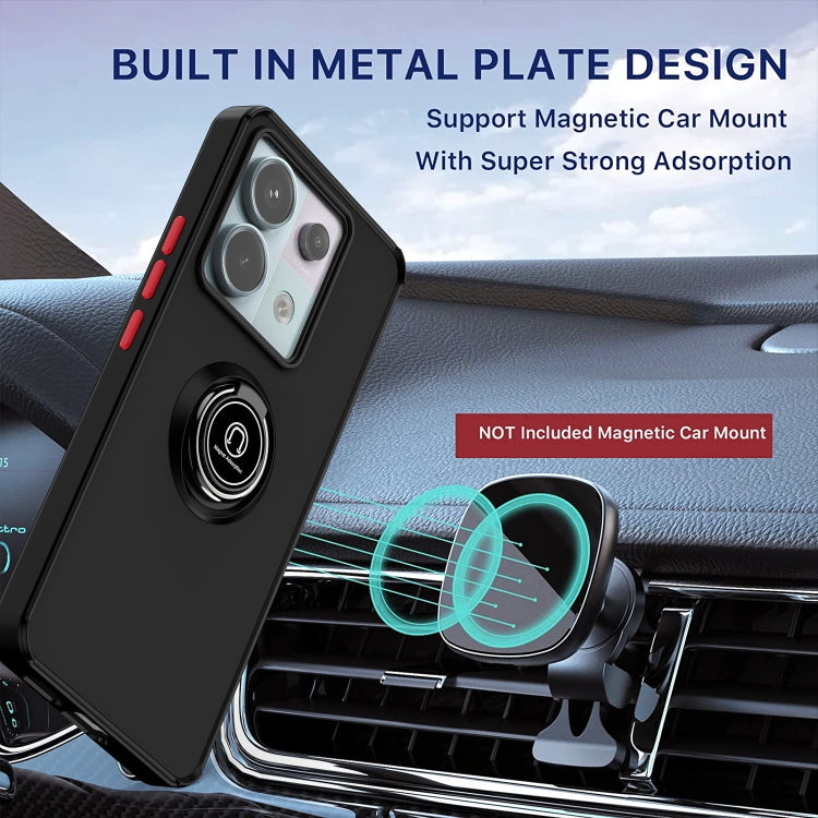 For Xiaomi Redmi Note 13 Pro 5G Q Shadow 1 Series TPU + PC Phone Case with Ring(Sky Blue)