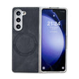 For Samsung Galaxy Z Fold5 Skin Feel Leather Texture MagSafe Pearlescent Paint Shockproof Phone Case(Black) - free shipping - PMC TechLife - Order now!