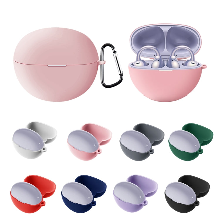 For Huawei FreeClip Earphone Liquid Silicone Protective Case(Pink)