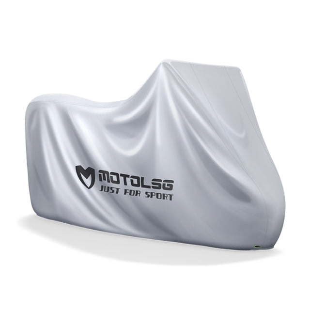 MOTOLSG Motorcycle Water-resistant Sunproof Dustproof Thickening Cover, Size:XXXL(Silver)