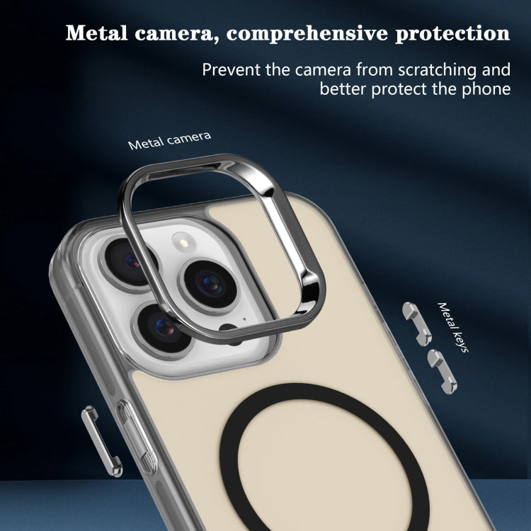 For iPhone 13 Pro Electroplated IMD Magsafe PC Hybrid TPU Phone Case(Black)