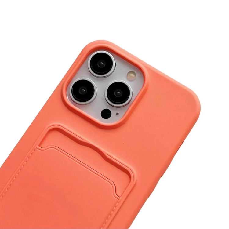 For iPhone 16 Card Slot Liquid Silicone Phone Case with Lanyard(Grey)