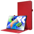 For Lenovo Tab P12 12.7 2025 Fabric Leather Tablet Case(Red) - Lenovo by PMC TechLife | Online Shopping South Africa | PMC TechLife | Buy Now Pay Later Mobicred