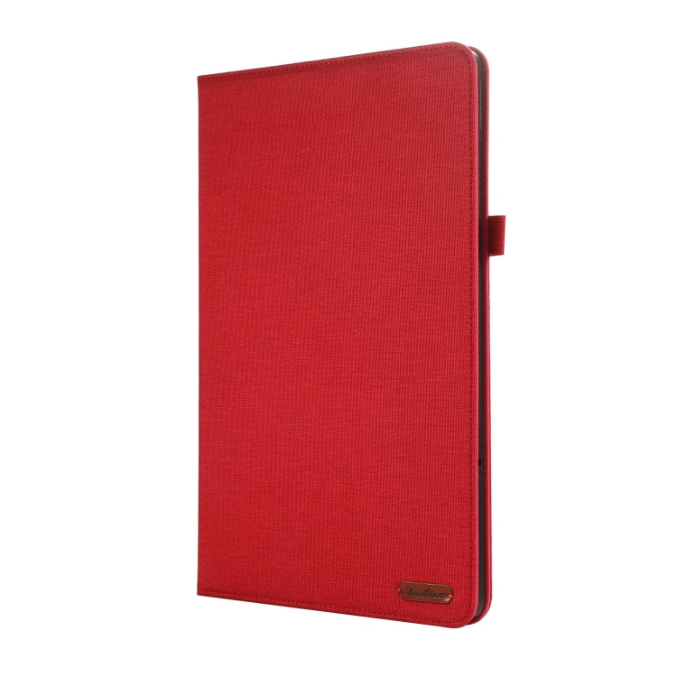For Lenovo Tab P12 12.7 2025 Fabric Leather Tablet Case(Red)
