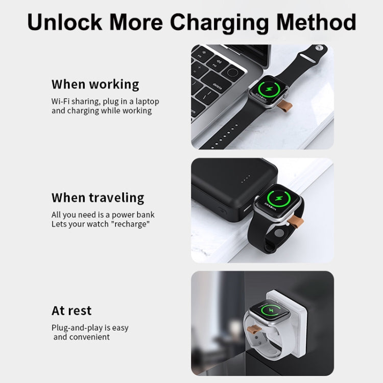 For Apple Watch Series X52 Portable Wireless Charger(Black)