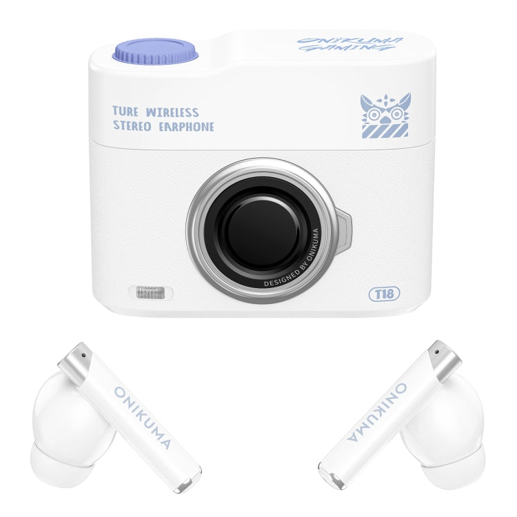 ONIKUMA T18 Bluetooth 5.3 Wireless Earphone(White)