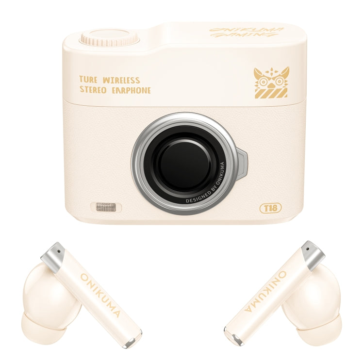 ONIKUMA T18 Bluetooth 5.3 Wireless Earphone(Beige)