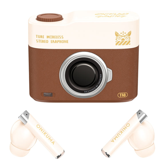 ONIKUMA T18 Bluetooth 5.3 Wireless Earphone(Brown)