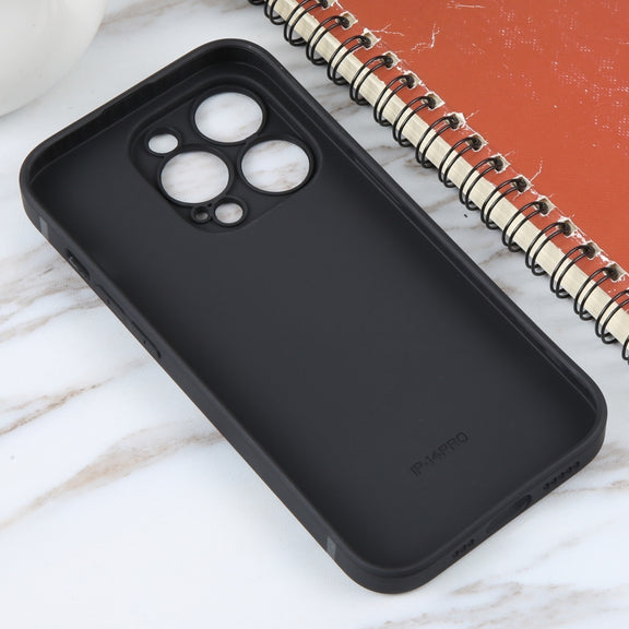 For iPhone 16 Pro Max Astronaut Pattern Silicone Straight Edge Phone Case(Mars Astronaut-Black)