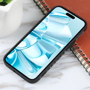 For iPhone 16 Plus Astronaut Pattern Silicone Straight Edge Phone Case(Planet Landing-Black)