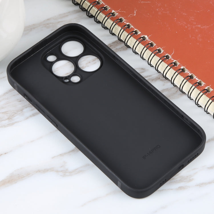 For iPhone 16 Astronaut Pattern Silicone Straight Edge Phone Case(Planet Landing-Black)