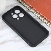 For iPhone 16 Astronaut Pattern Silicone Straight Edge Phone Case(Planet Landing-Black)
