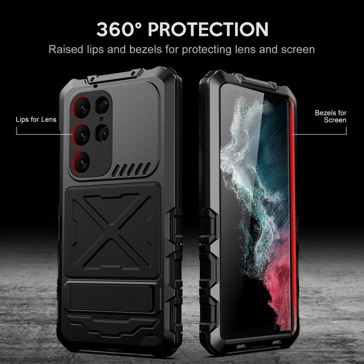For Samsung Galaxy S24 Ultra 5G R-JUST Life Water-resistant Dustproof Shockproof Phone Case(Black)