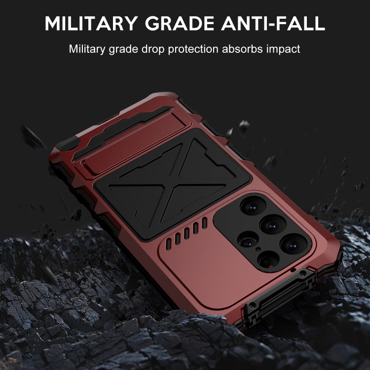 For Samsung Galaxy S24 Ultra 5G R-JUST Life Water-resistant Dustproof Shockproof Phone Case(Red)