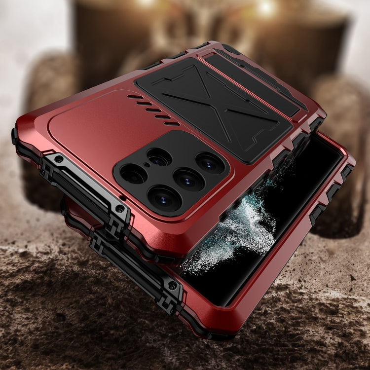 For Samsung Galaxy S24 Ultra 5G R-JUST Life Water-resistant Dustproof Shockproof Phone Case(Red)