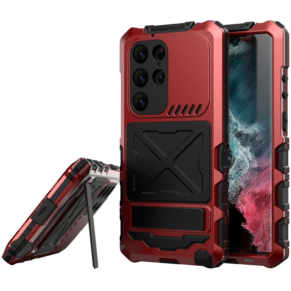 For Samsung Galaxy S24 Ultra 5G R-JUST Life Water-resistant Dustproof Shockproof Phone Case(Red)