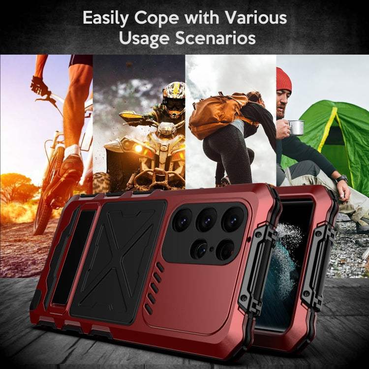 For Samsung Galaxy S24 Ultra 5G R-JUST Life Water-resistant Dustproof Shockproof Phone Case(Red)
