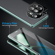 For OnePlus 12 Magnetic HD Tempered Glass Phone Case(Green)