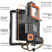Diving Shell Gen2 Upgrade IP68 Water-resistant Phone Case(Black Orange)