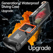 Diving Shell Gen2 Upgrade IP68 Water-resistant Phone Case(Black Orange)