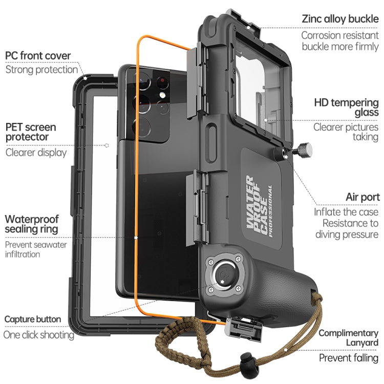 Diving Shell Gen2 Upgrade IP68 Water-resistant Phone Case(Black)