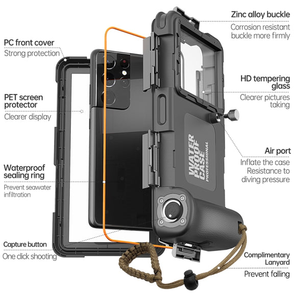 Diving Shell Gen2 Upgrade IP68 Water-resistant Phone Case(Black)