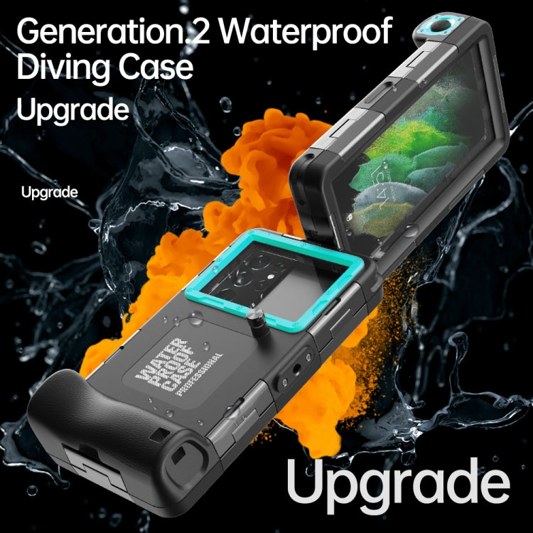 Diving Shell Gen2 Upgrade IP68 Water-resistant Phone Case(Black Blue)