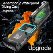 Diving Shell Gen2 Upgrade IP68 Water-resistant Phone Case(Black Blue)