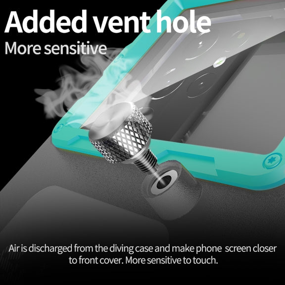 Diving Shell Gen2 Upgrade IP68 Water-resistant Phone Case(Black Blue)