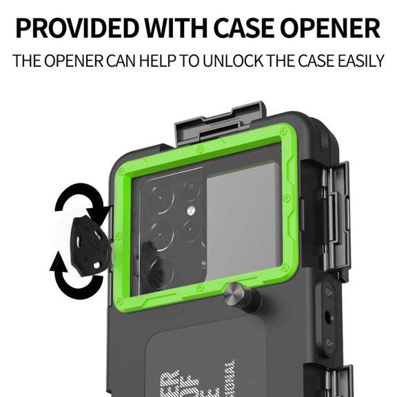 Diving Shell Gen2 Upgrade IP68 Water-resistant Phone Case(Black Green)