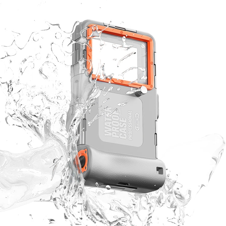 Diving Shell Gen2 Upgrade IP68 Water-resistant Phone Case(Grey Orange)