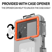 Diving Shell Gen2 Upgrade IP68 Water-resistant Phone Case(Grey Orange)