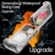 Diving Shell Gen2 Upgrade IP68 Water-resistant Phone Case(Grey Orange)
