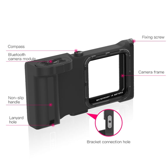 Diving Shell Gen3 Bluetooth Water-resistant Phone Case(Black)