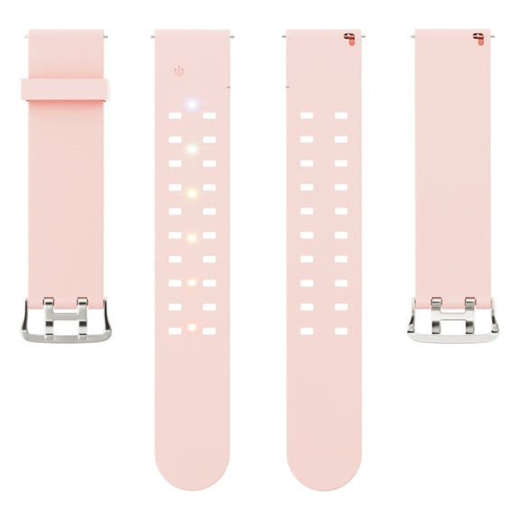 For Apple Watch Ultra 2 49mm Luminous Colorful Light Silicone Watch Band(Pink)