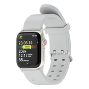 For Apple Watch Series 5 44mm Luminous Colorful Light Silicone Watch Band(Light Grey)
