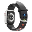 For Apple Watch Series 4 40mm Luminous Colorful Light Silicone Watch Band(Black) - Watch Bands by PMC TechLife | Online Shopping South Africa | PMC TechLife