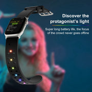 For Apple Watch Series 6 40mm Luminous Colorful Light Silicone Watch Band(Red)