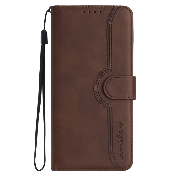 For Tecno Spark Go 2024 Heart Pattern Skin Feel Leather Phone Case(Brown)
