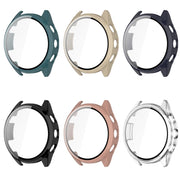 For Garmin Forerunner 165 PC + Tempered Film Integrated Watch Protective Case(Black)