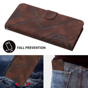 For Tecno Spark Go 2024 Line Pattern Skin Feel Leather Phone Case(Coffee)
